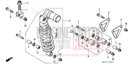 REAR CUSHION (CBR900RR2,3) CBR900RR3 de 2003